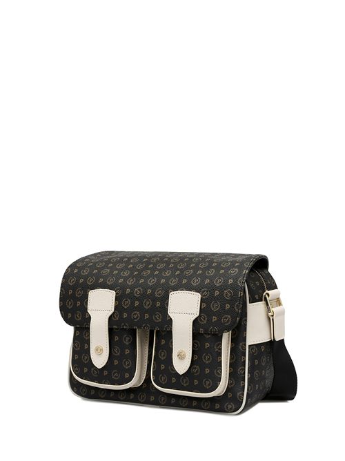 Borsa Messenger Heritage Logo Classic Nero/avorio POLLINI | TE8421PP04Q11/00C